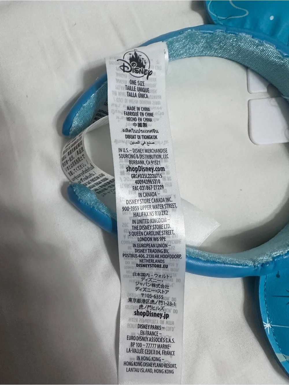 Disney Turquoise Disneyland Lettering Mickey Ear Headband